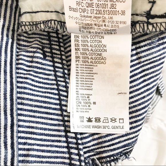 Roxy Striped Jean Patch Distressed Shorts - Picture 9 of 9